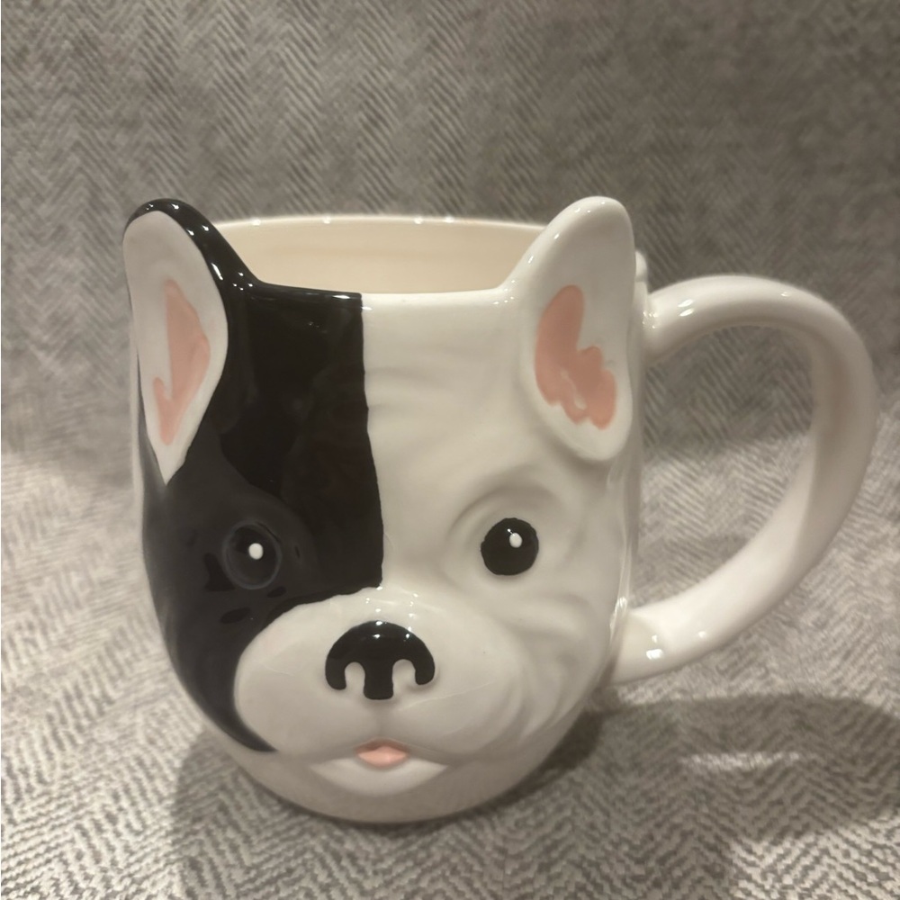 Tag Dog Face Mug - Black and White